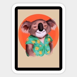 Koala with Hawaii Shirt Sticker